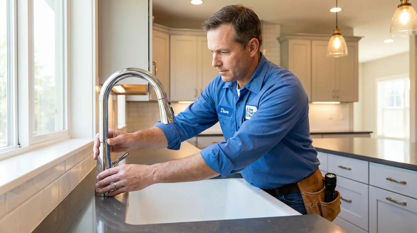 Kitchen faucet installation by Johns Plumbing LLC in Chesterfield